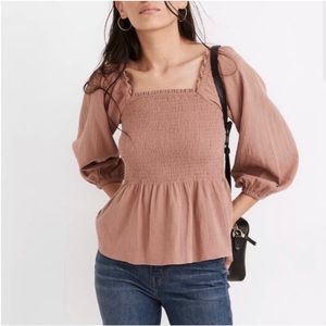 Madewell Lucie Smocked Top